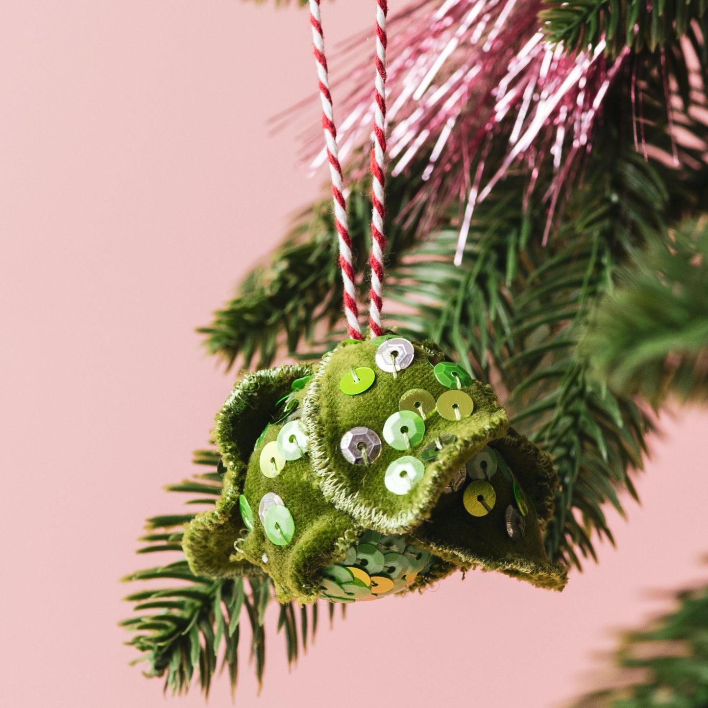 Velvet Sequin Sprout Ornament