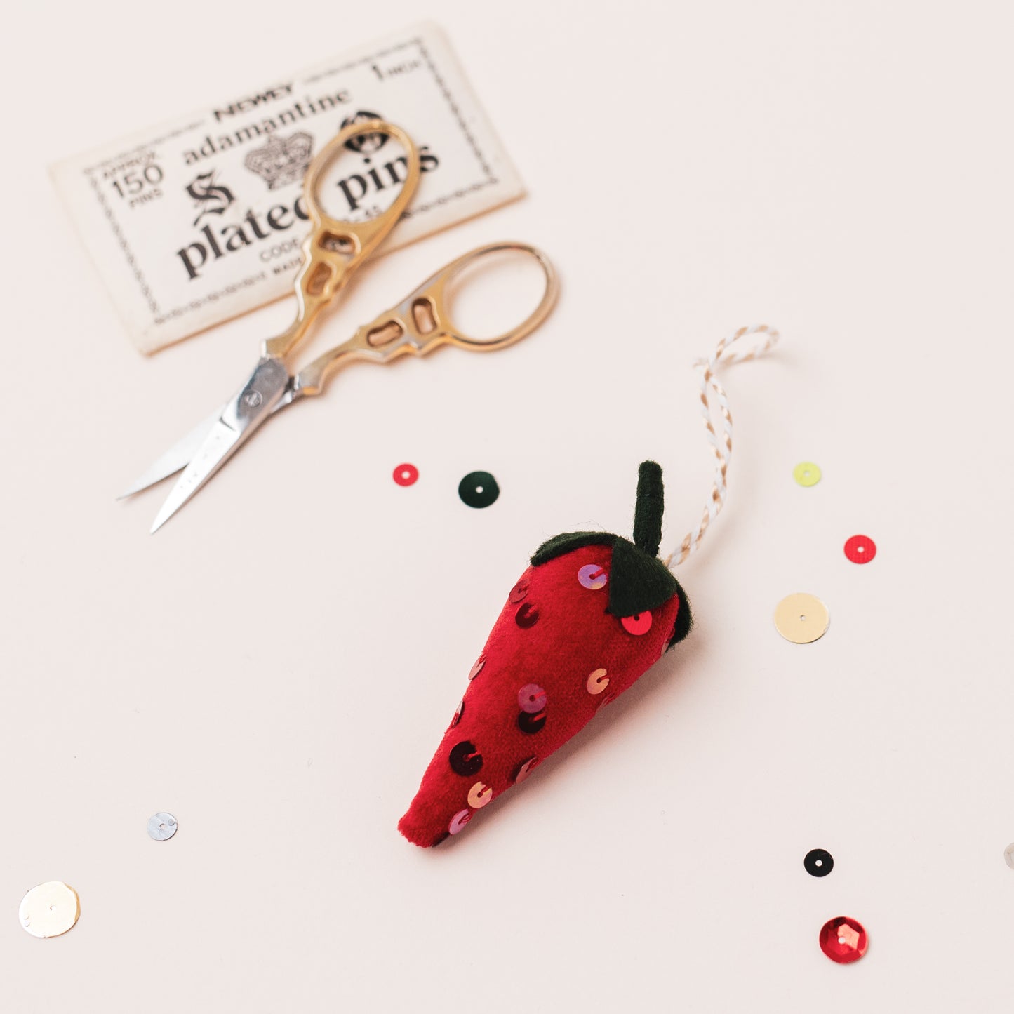 Velvet Sequin Chilli Pepper Ornament