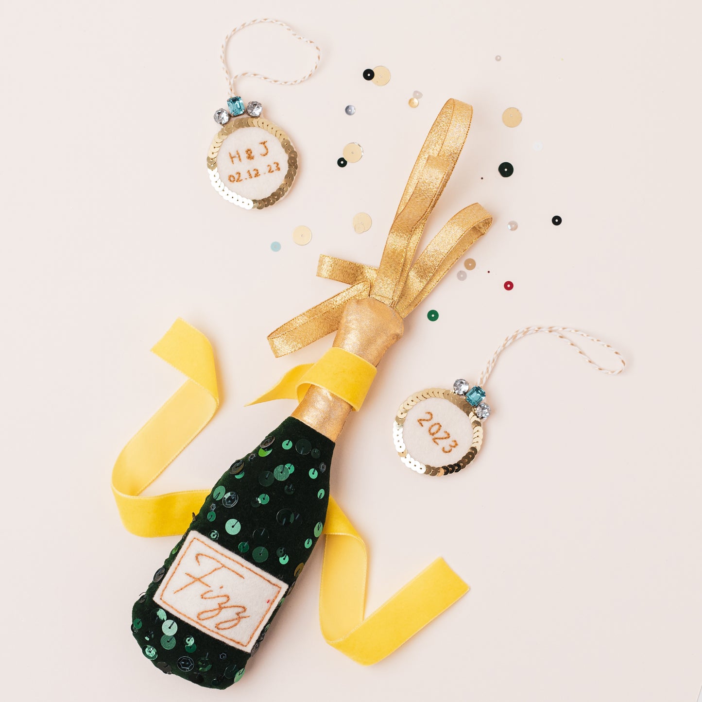 The Champagne Christmas Tree Topper