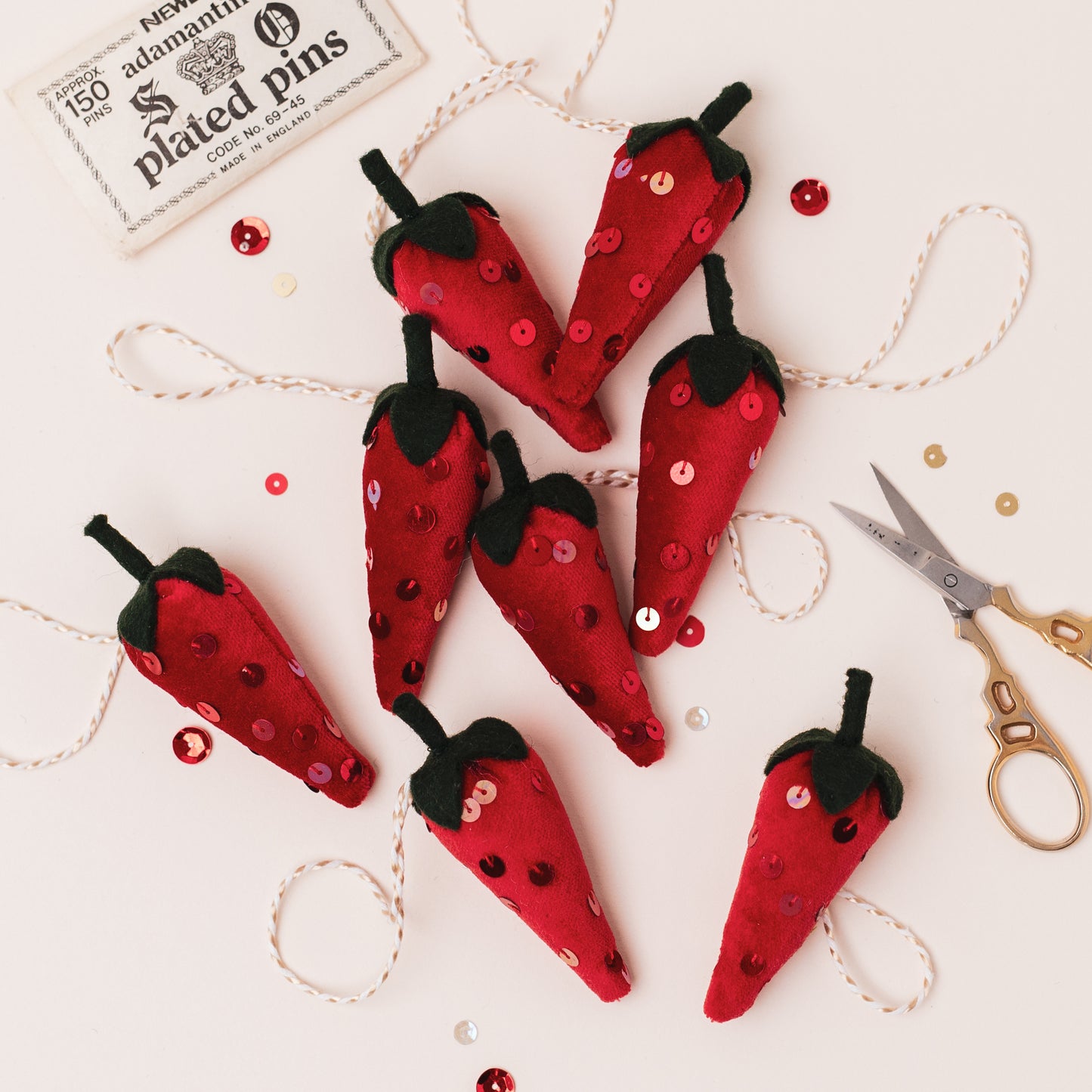 Velvet Sequin Chilli Pepper Ornament