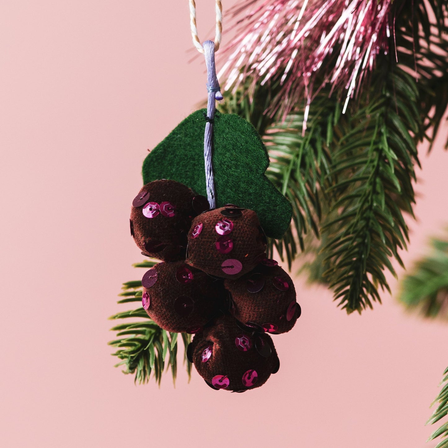 Velvet Sequinned Bunch of Grapes