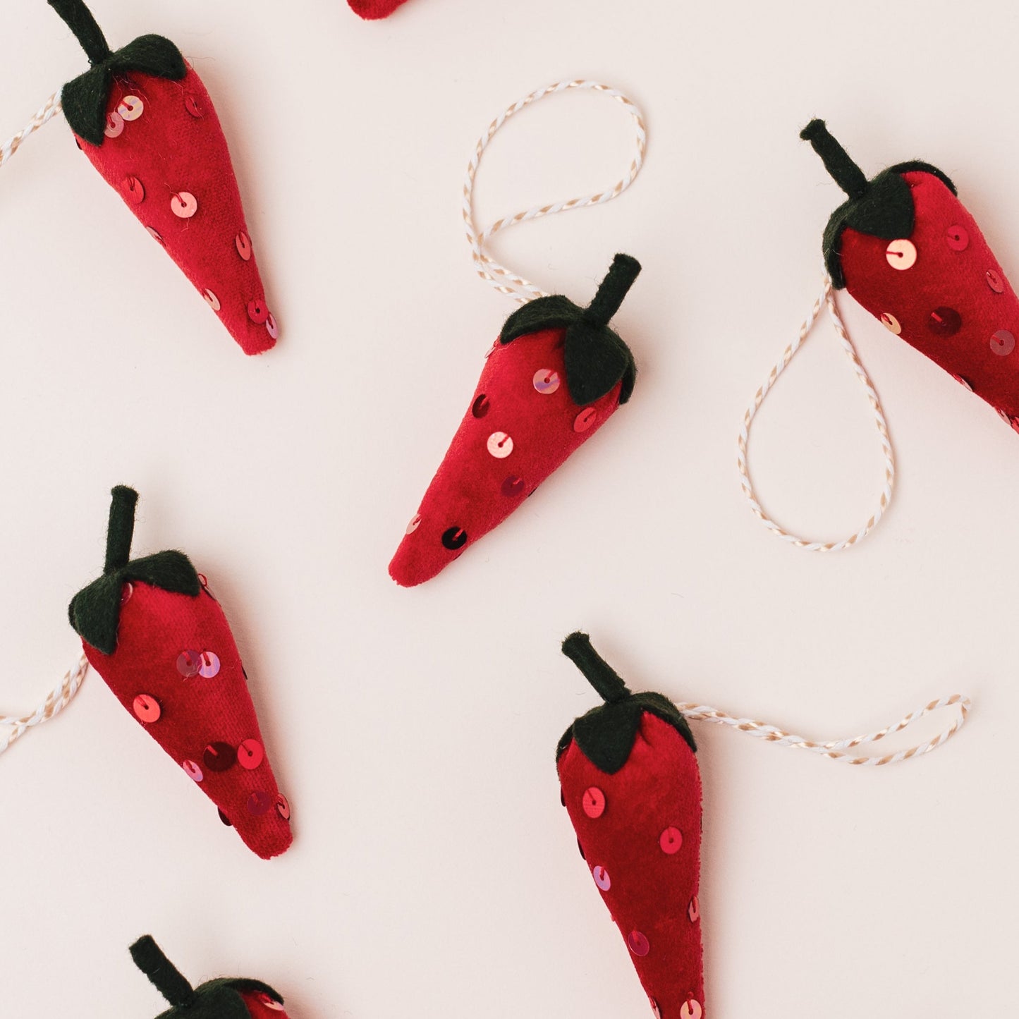 Velvet Sequin Chilli Pepper Ornament