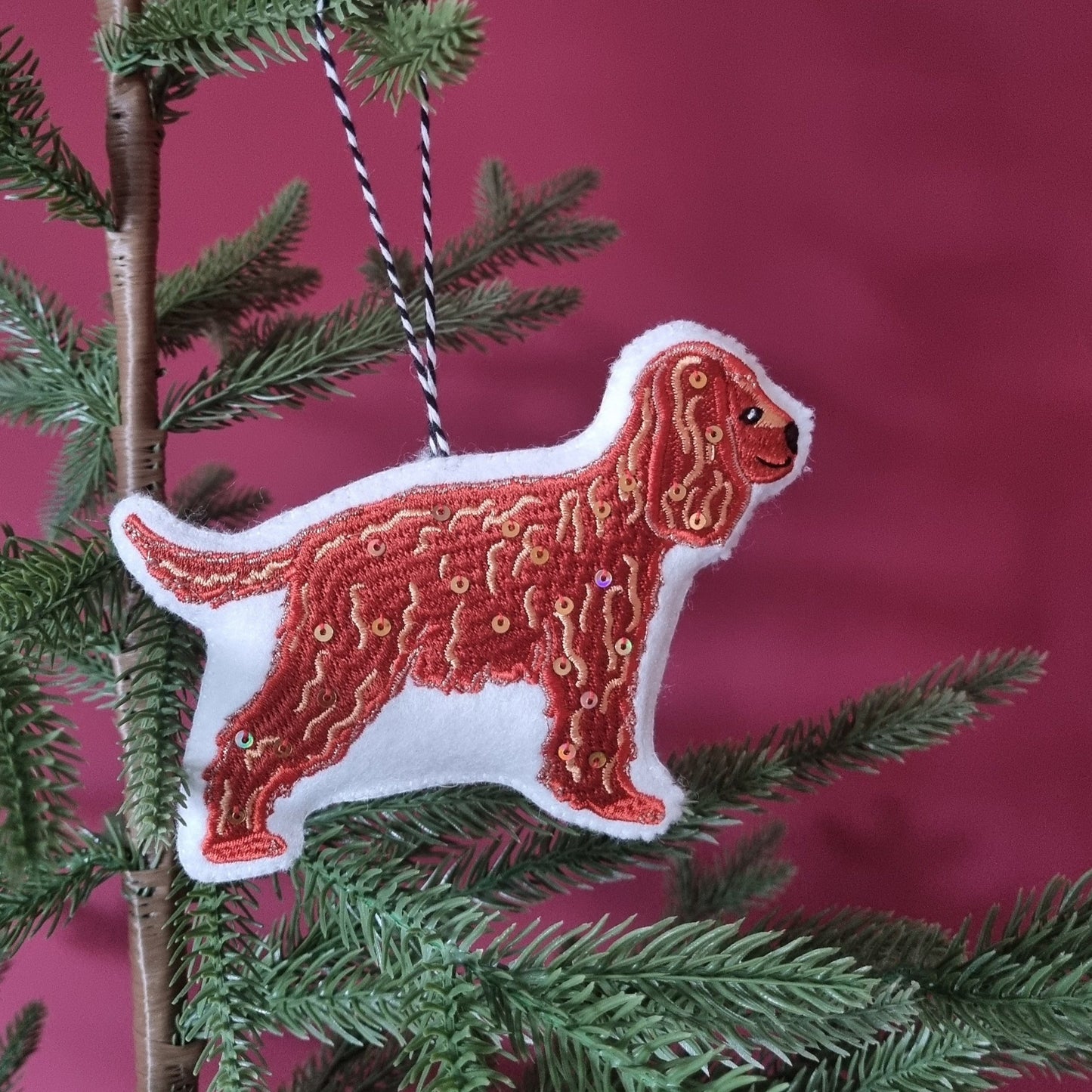 Cocker Spaniel Embroidered ornament