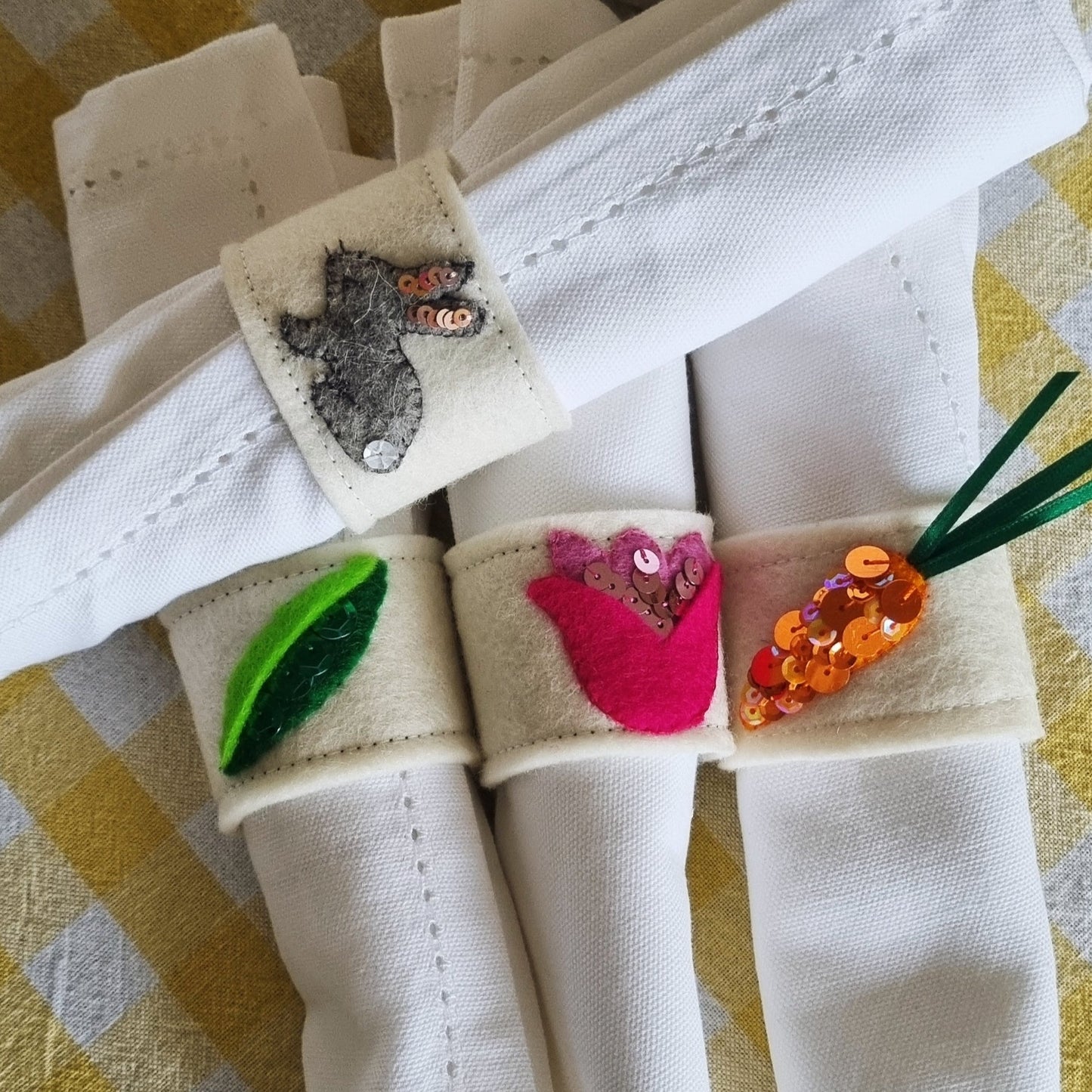 Spring Napkin Rings Mixed Set - Set of 4