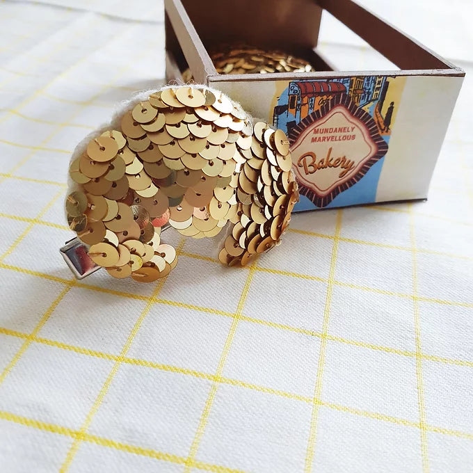 Sequin Croissant Hair Clip