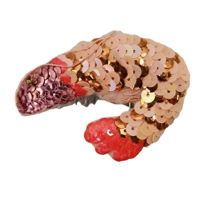 Prawn Hanging Sequin Decoration