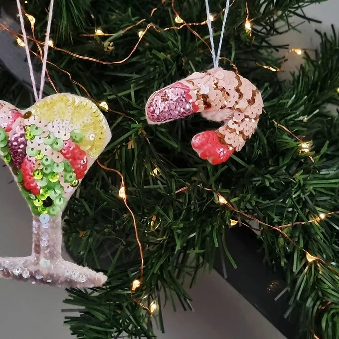 The Ultimate Prawn Star Hanging Sequin Ornament
