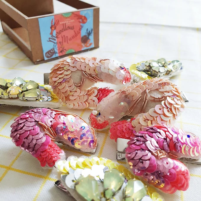 Pink Shrimp Hair Clip