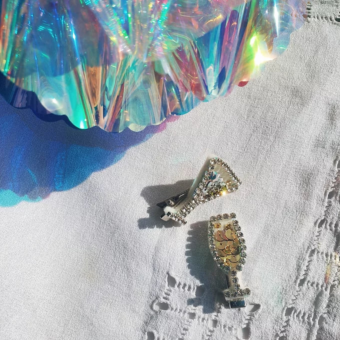 Glass of Fizz Hair Clip
