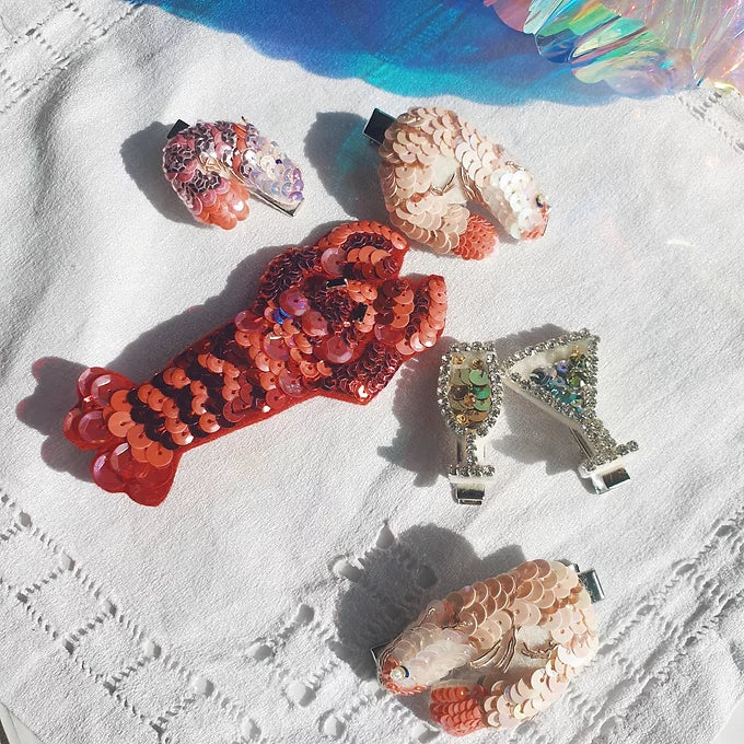 Handmade Sequin Hair Clips