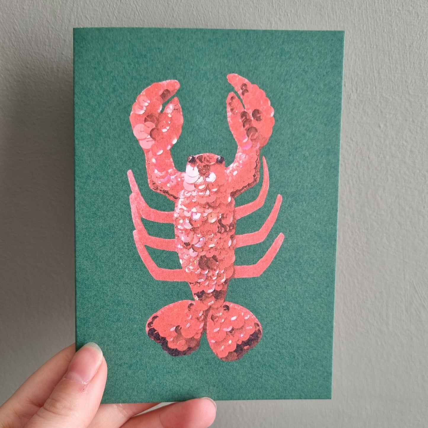 Larry the Lobster Card- Green