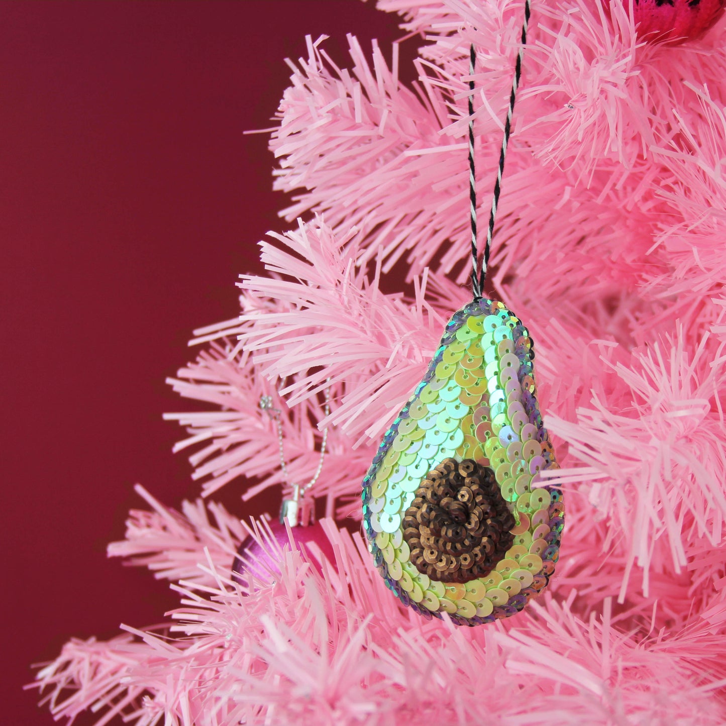 Avocado Sequin Hanging Decoration