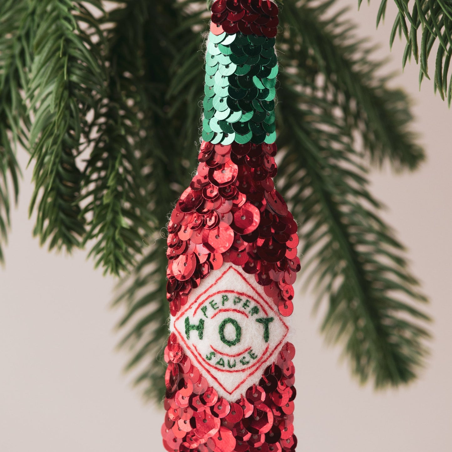 Hot Sauce Sequin Hanging Decoration