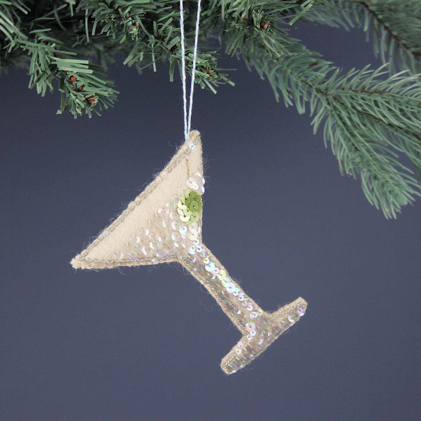 The Martini Heirloom Sequin Ornament