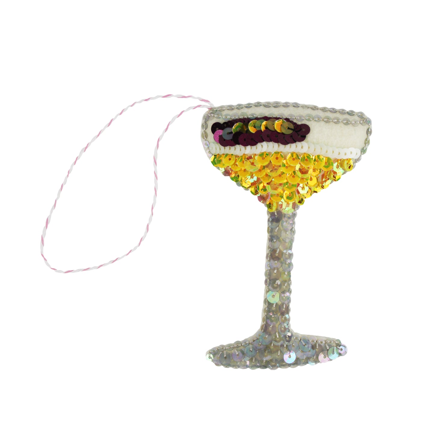 Martini Sequin Hanging Ornament
