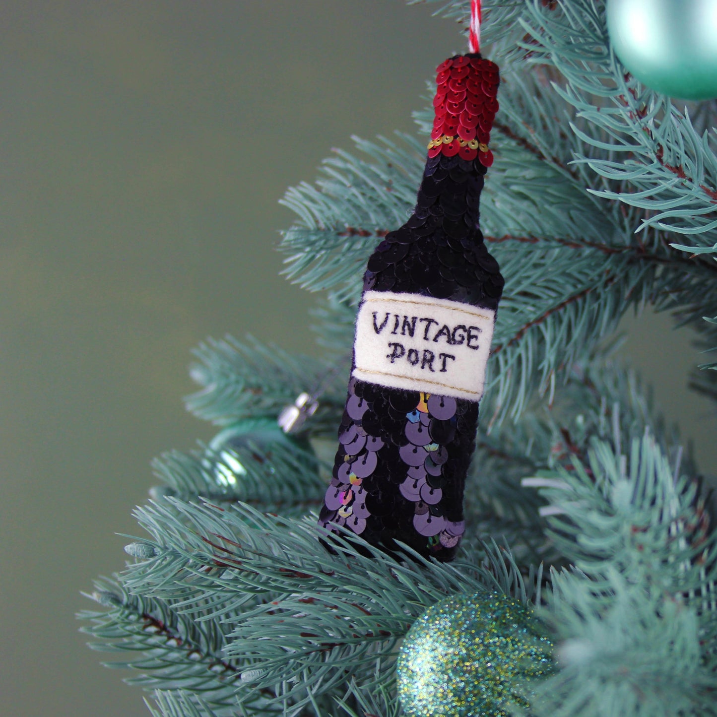 Vintage Port Sequin Hanging Ornament