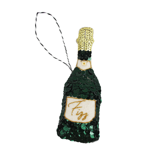Fizz Champagne Sequin Ornament