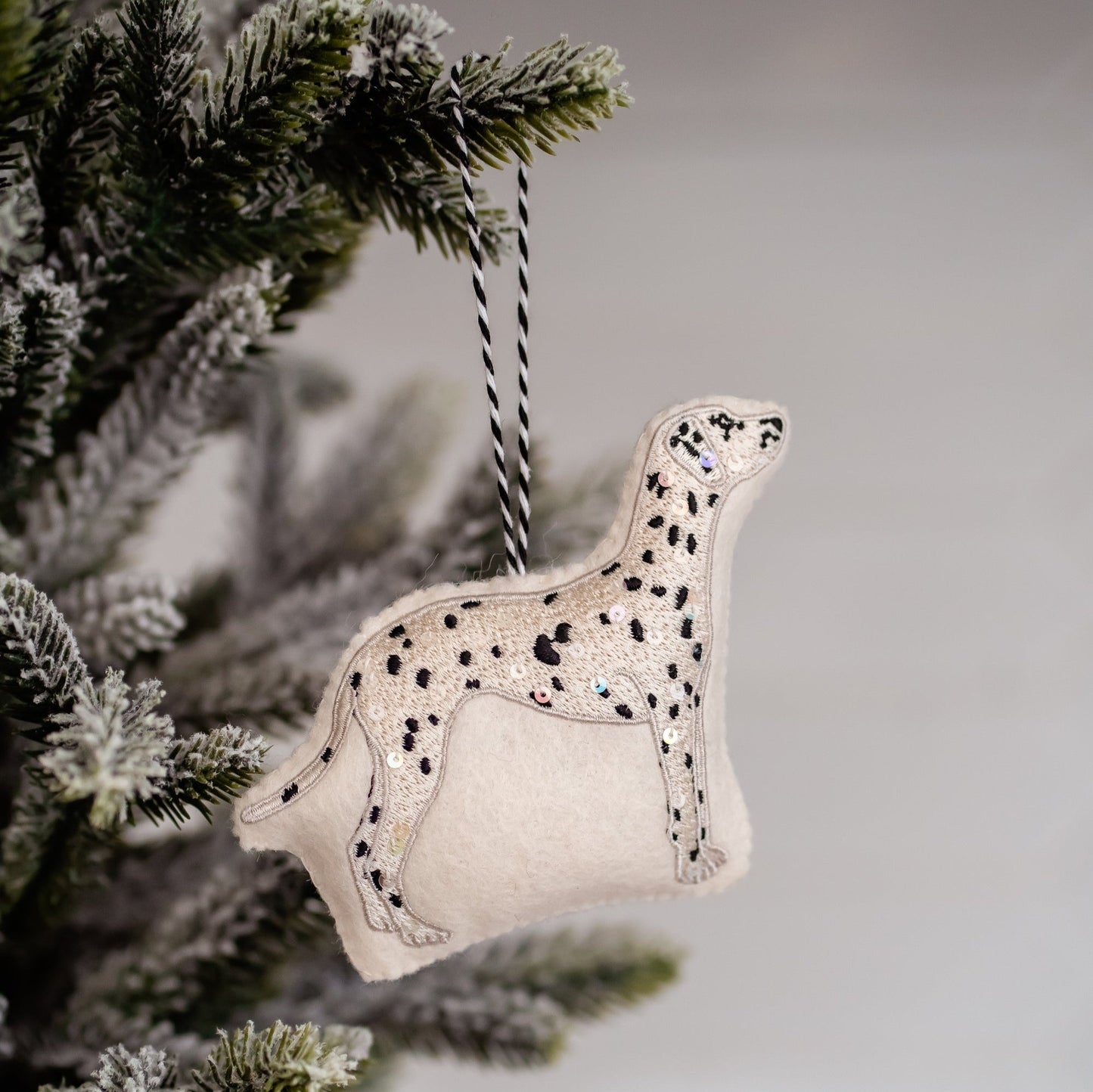 Sequinned Dalmatian Tree Ornament
