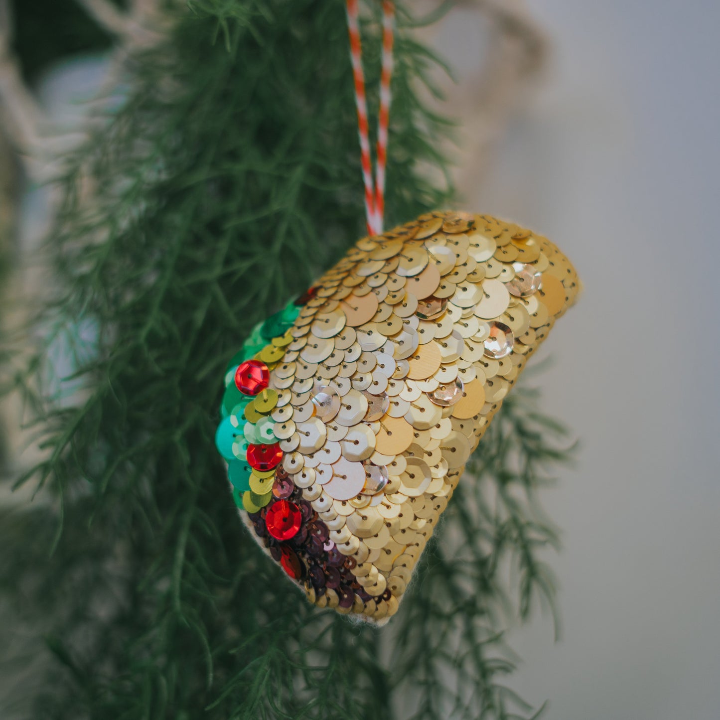 Taco Sequin Hanging Ornament