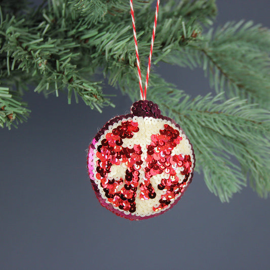 Sequinned Pomegranate Ornament