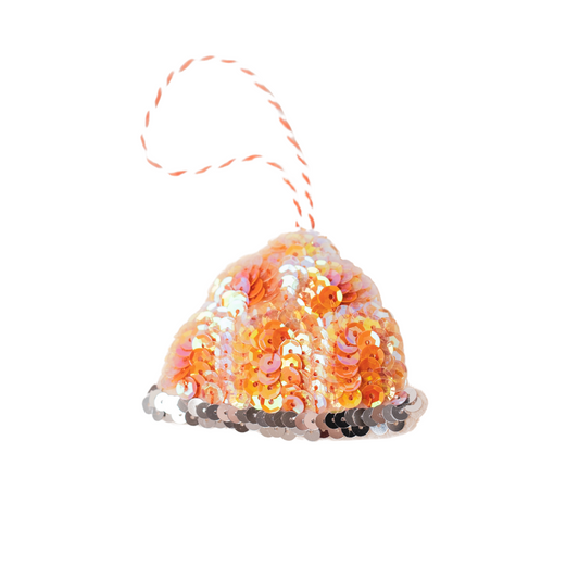 Sequin orange jelly ornament