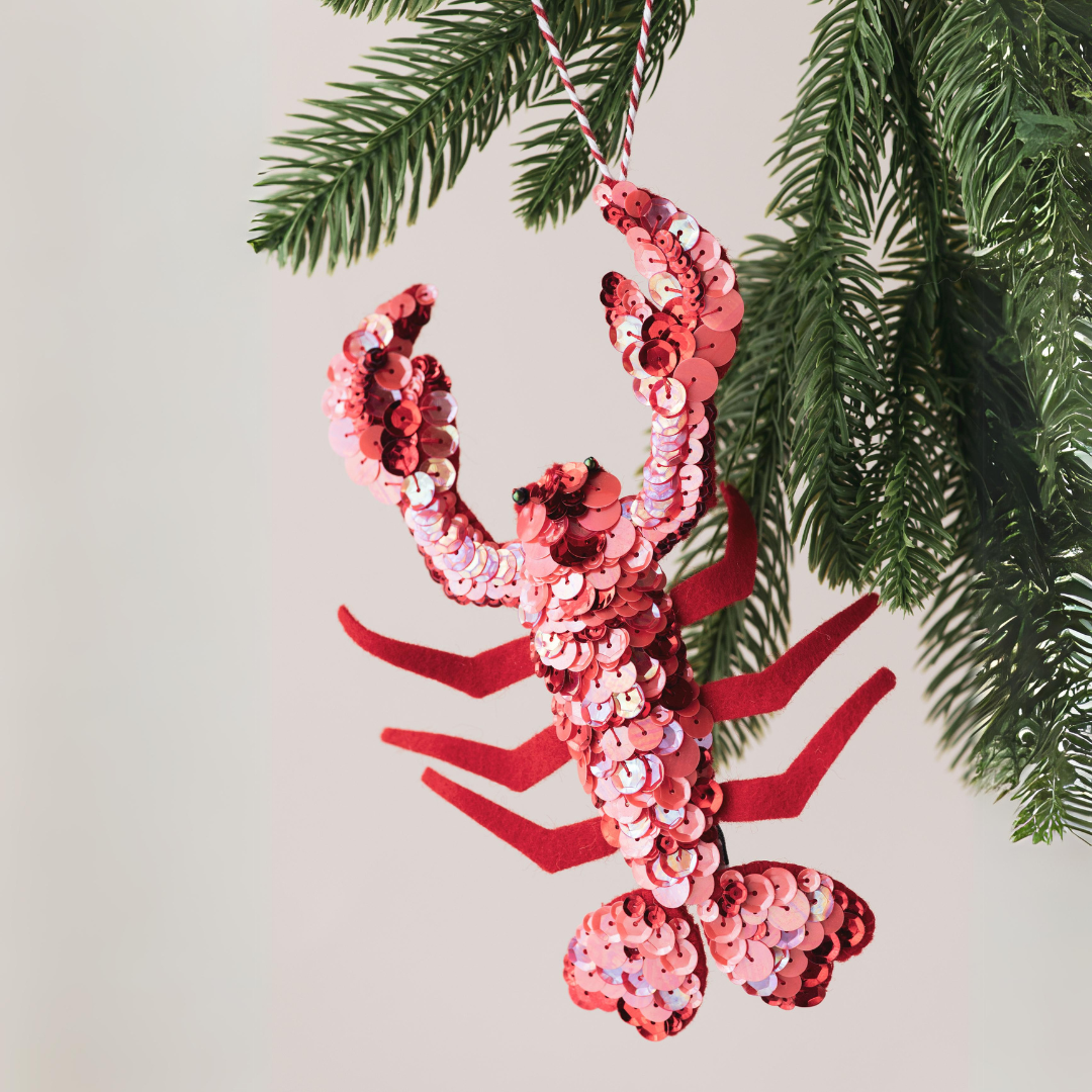 Larry the Lobster Sequin Ornament