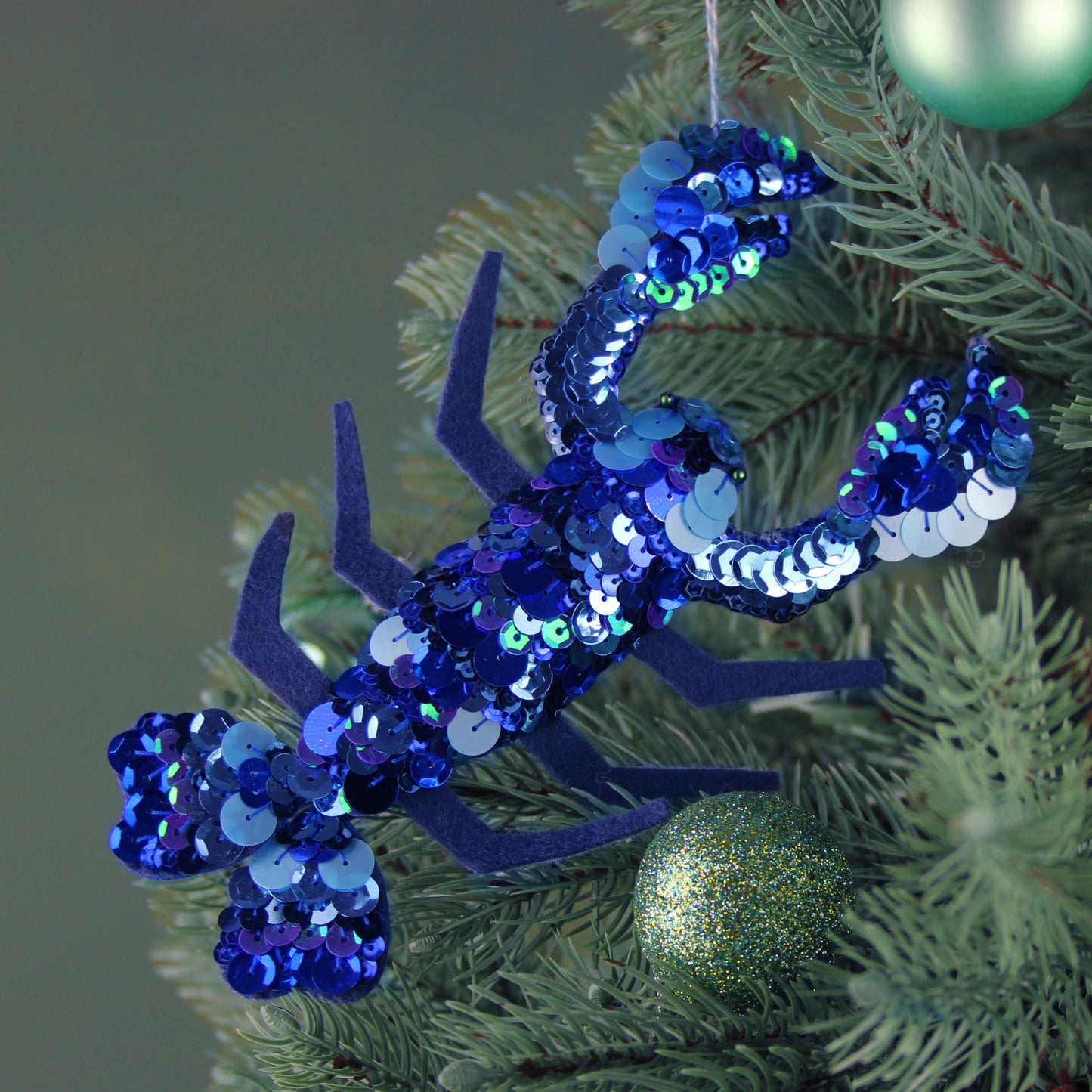 Made in the UK Lobster Sequin Hanging Ornament