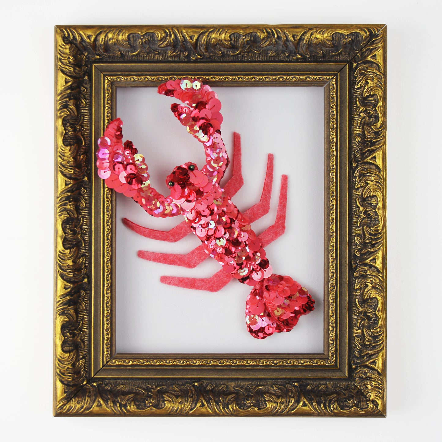 Handmade Lobster Sequin Ornament