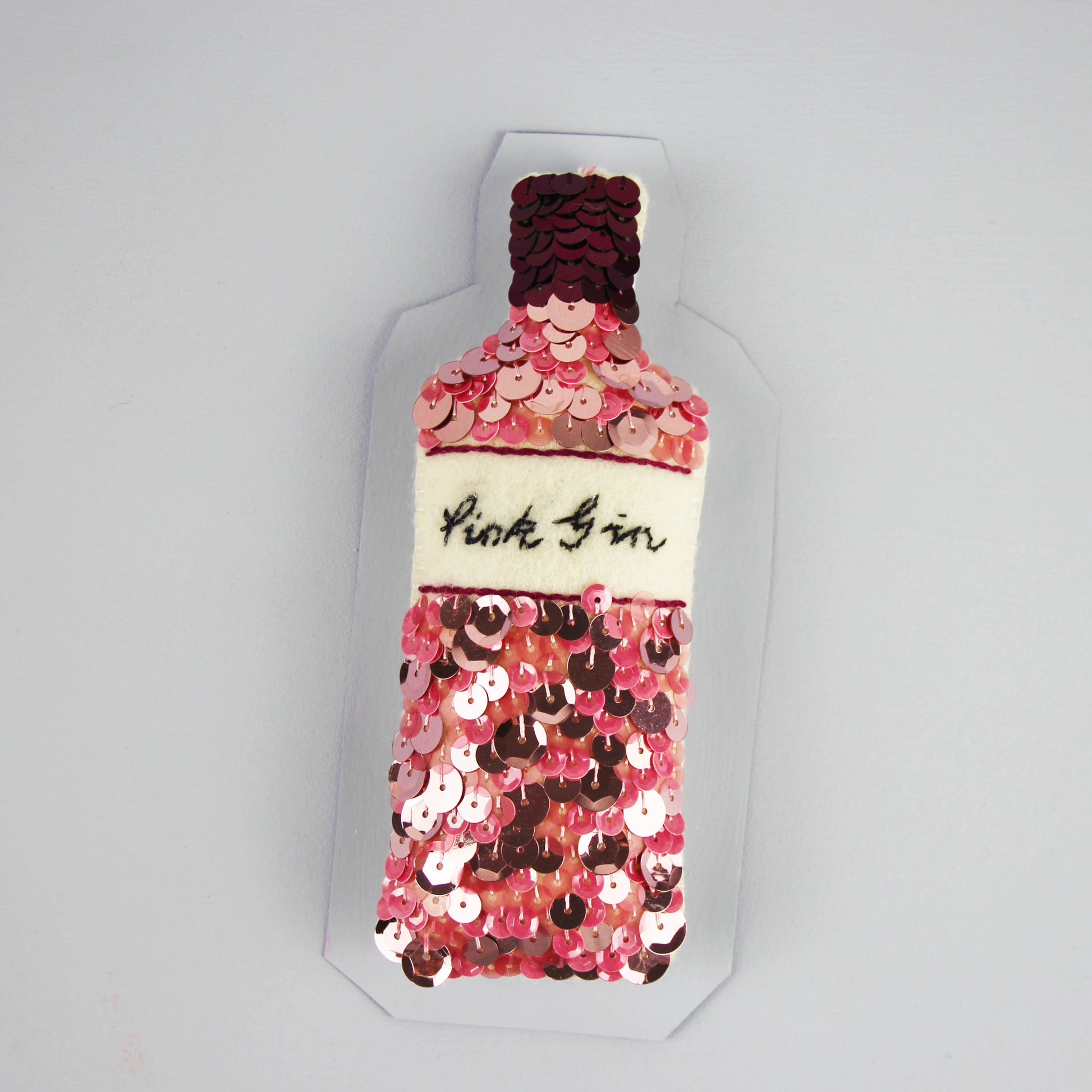 Handmade Pink Gin Sequin Hanging Ornament